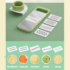 9-in-1 Vegetable Chopper, Slicer & Grater with Aluminium Blades