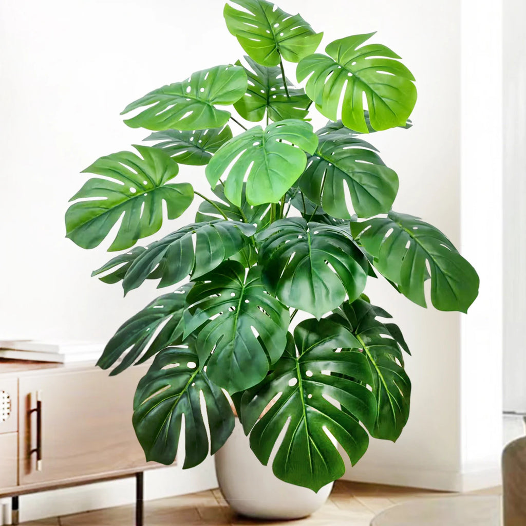 Artificial Monstera Plant Fake Palm Tree Indoor Floor Decor