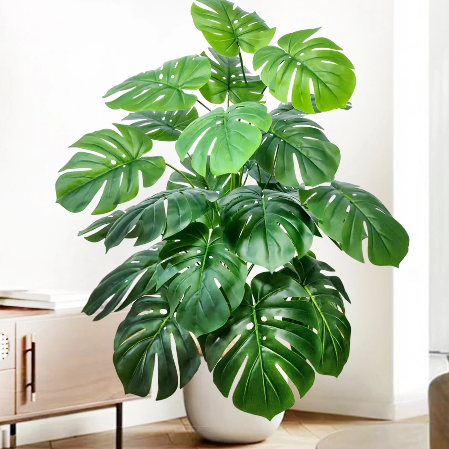 Artificial Monstera Plant Fake Palm Tree Indoor Floor Decor