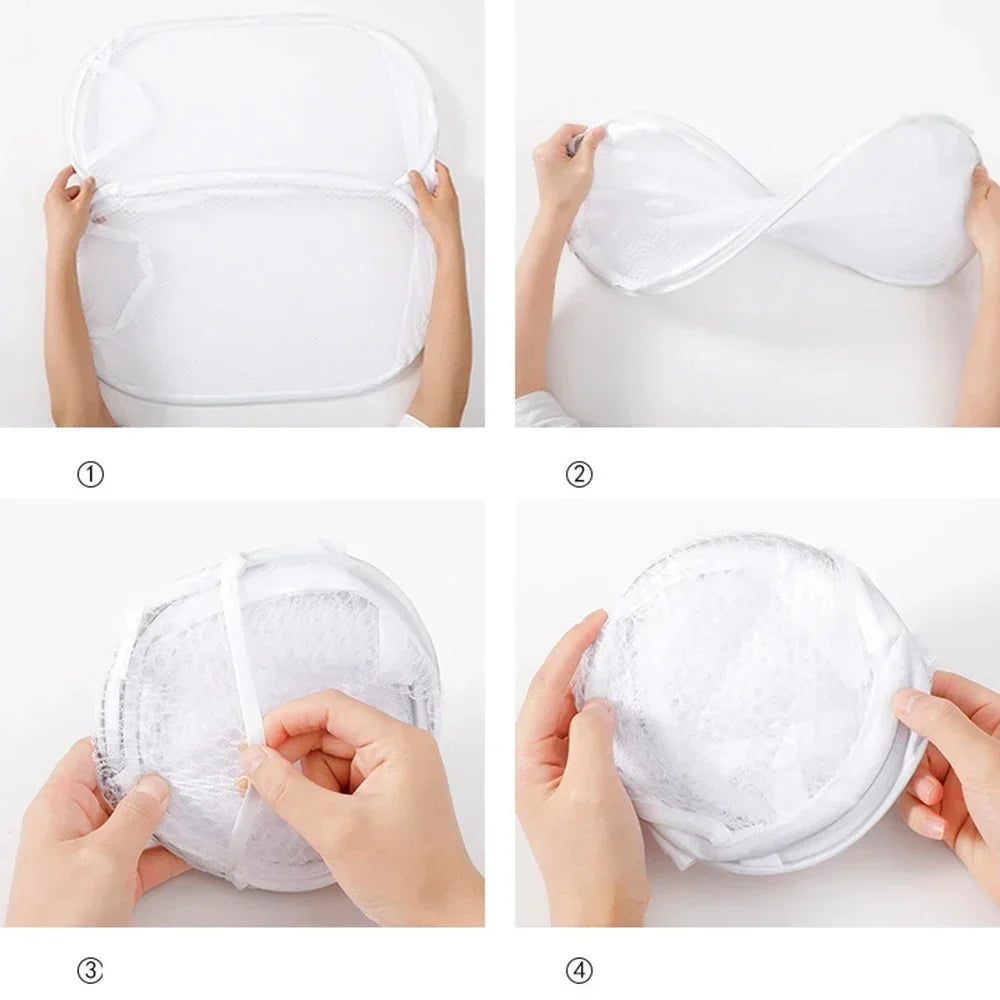 Foldable Ventilated Laundry Basket Large Capacity Portable