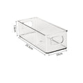 Clear Stackable Fridge Organizer Bin & Desktop Storage Box