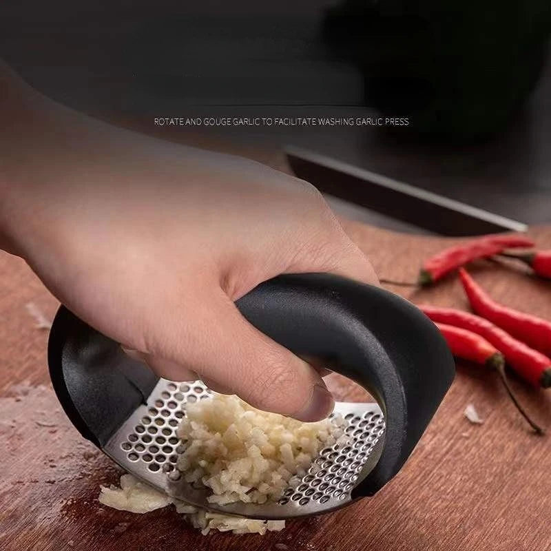 Heavy Duty Stainless Steel Garlic Press – No Peeling Required