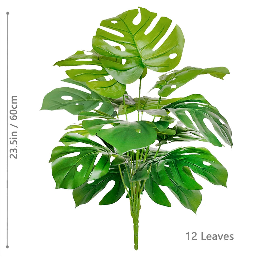 Artificial Monstera Plant Fake Palm Tree Indoor Floor Decor