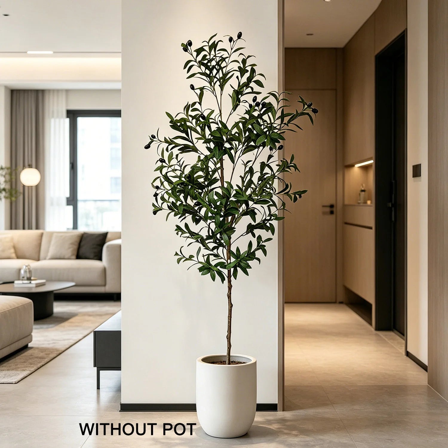 Faux Olive Tree Potted Realistic Indoor 4-6ft Artificial Plant