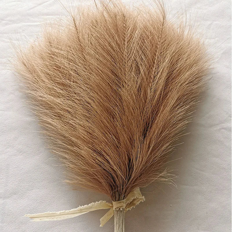 Artificial Pampas Grass Fluffy Bouquet Boho Decor (10-100 Stems)