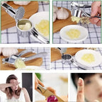 Heavy Duty Garlic Press – No Peel, Stainless Steel, Dishwasher Safe