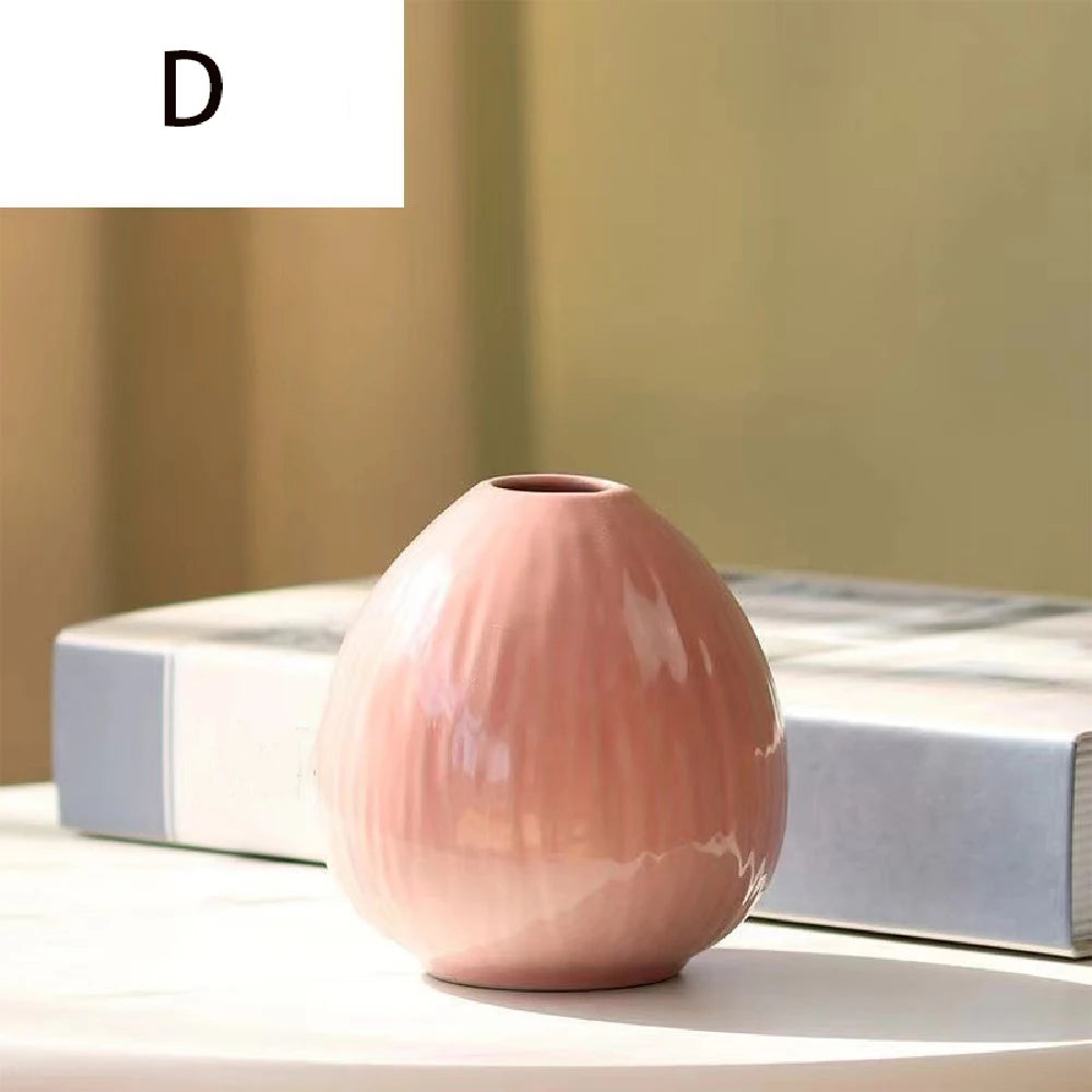 Celeste Ceramic Vase – Minimalist Nordic Living Room & Dining Table Decor