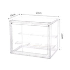 3-Tier Acrylic Display Case Dustproof Step Shelf for Figures & Jewelry