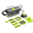 12-in-1 Vegetable Chopper Slicer and Grater with Collection Basket