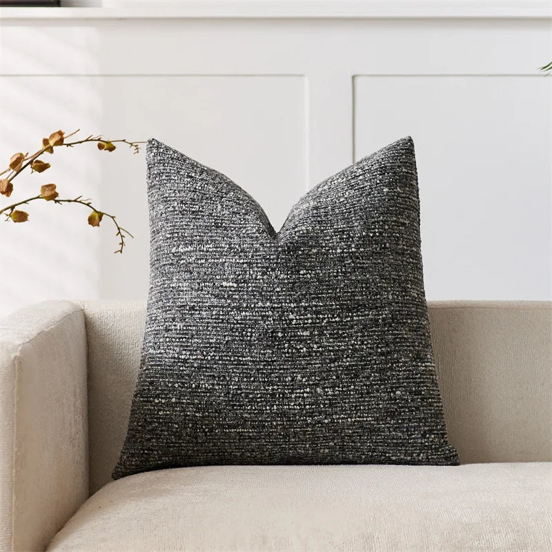 Chenille Striped Throw Pillow Covers for Sofa, Couch & Bed