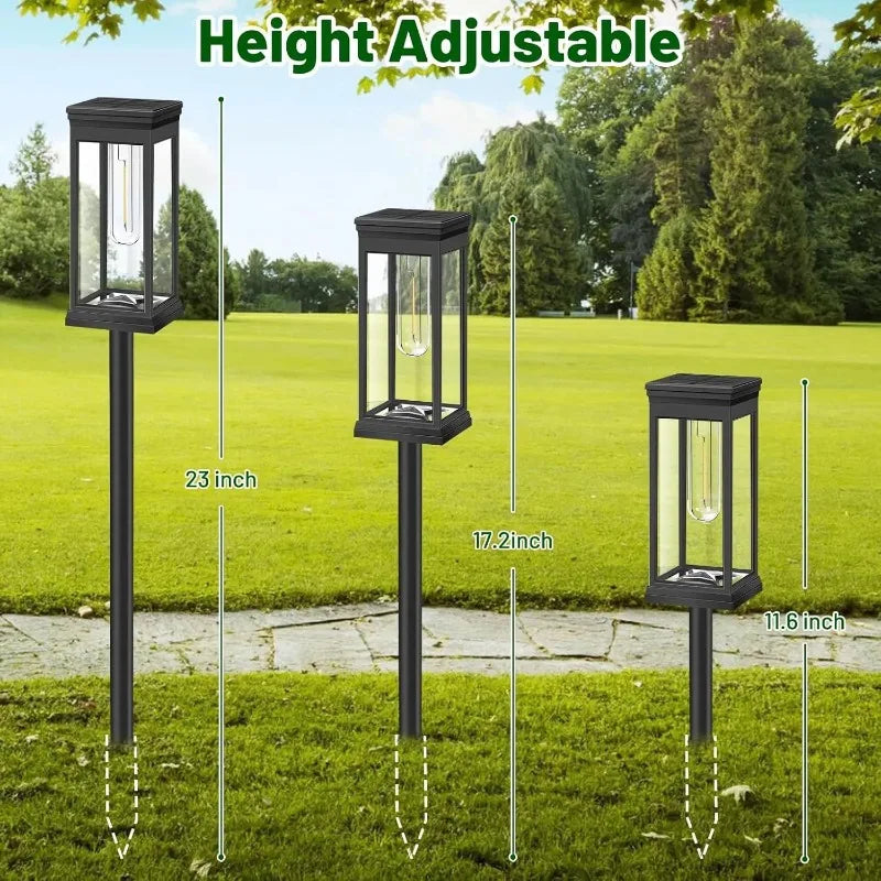 Solar Pathway Lights Outdoor Waterproof Set LED Landscape Lamps for Yard Garden Walkway