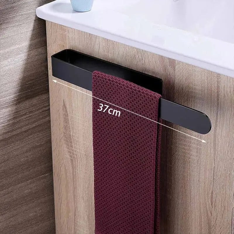 Self-Adhesive Towel Rack No Drill Stainless Steel 40cm Brushed