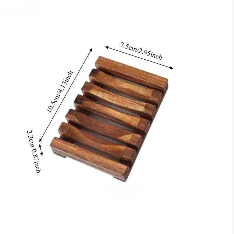 Carbonized Bamboo Soap Dish with Drainage – Non-Slip Soap Tray