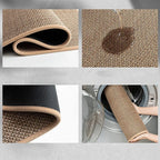 Washable Non-Slip Kitchen Runner Rug Faux Sisal Woven Mat