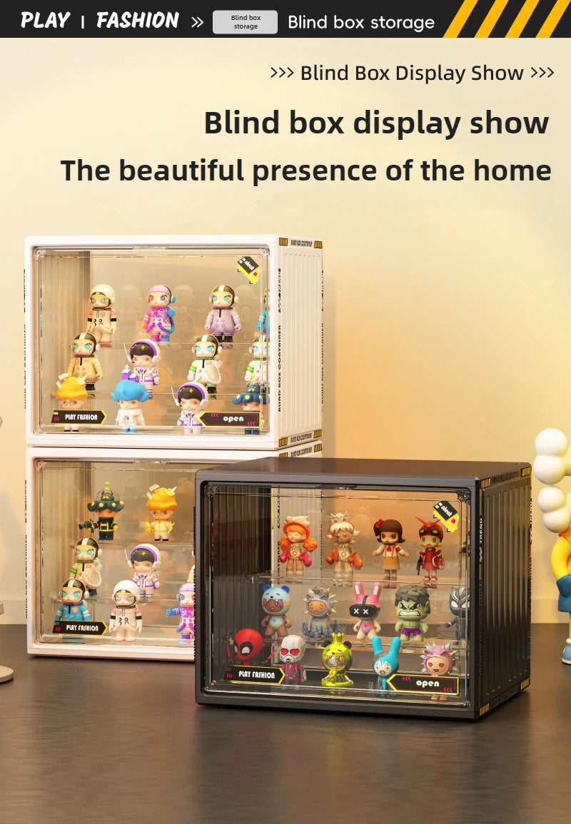 3-Tier Acrylic Display Case Dustproof Step Shelf for Figures & Jewelry