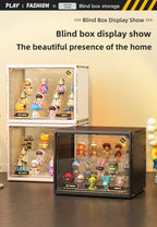 3-Tier Acrylic Display Case Dustproof Step Shelf for Figures & Jewelry