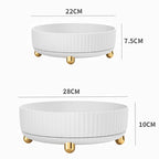 360° Rotating Makeup Organizer Tray – Large Lazy Susan for Vanity