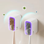 Wall Mounted Toothbrush Holder No Drill Dustproof Set (2, 3 or 4 Pack)