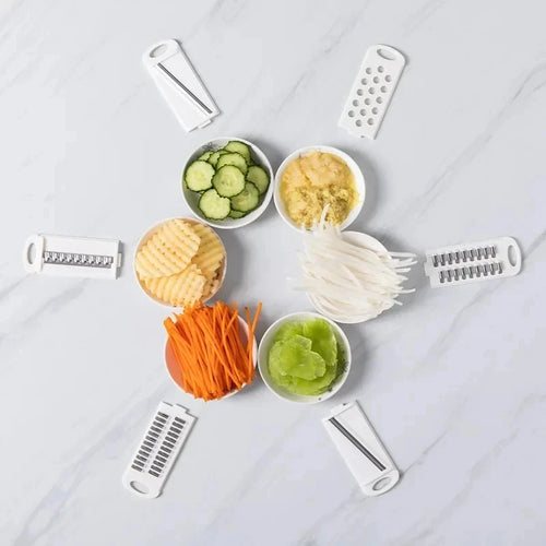 9-in-1 Vegetable Chopper, Slicer & Grater with Aluminium Blades