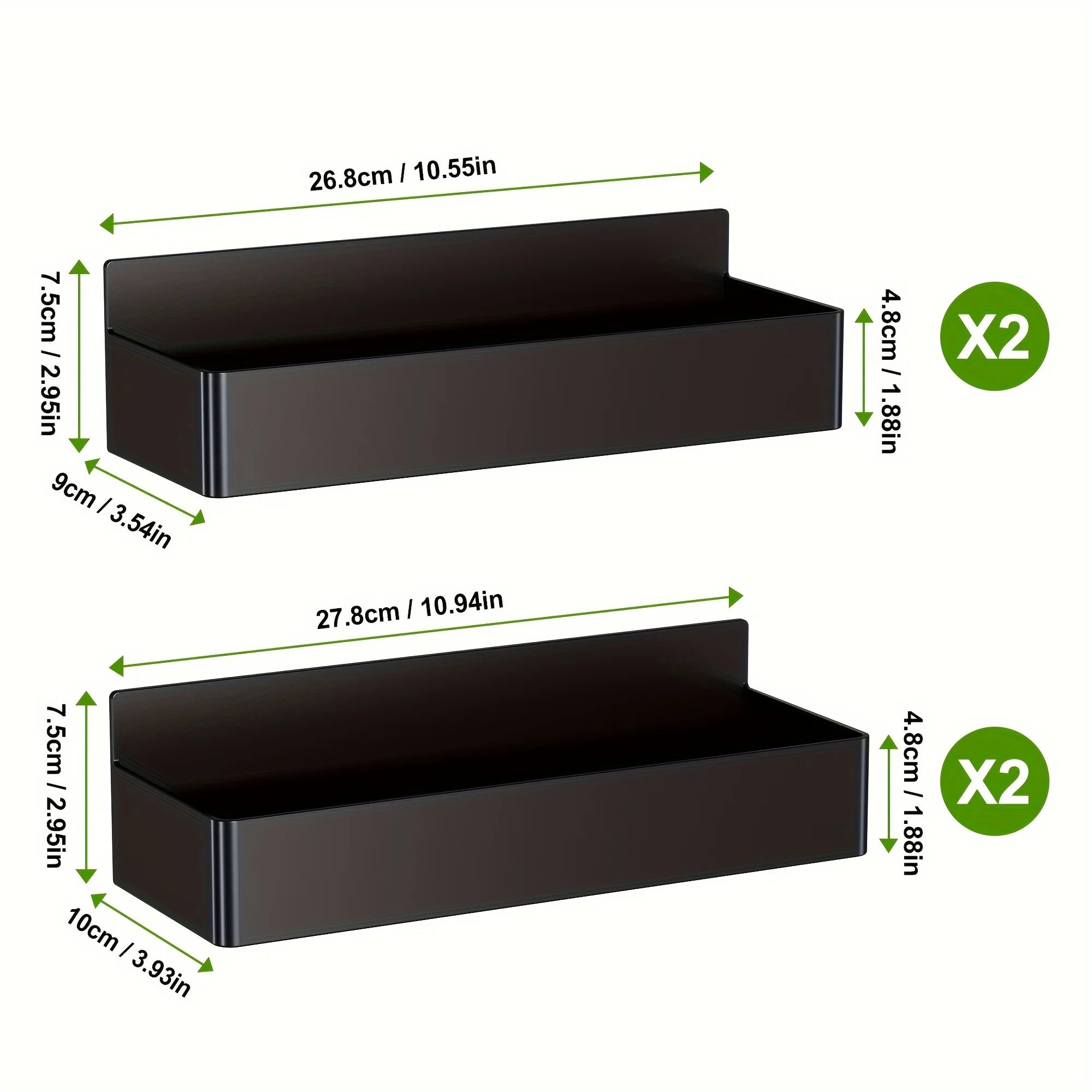 Magnetic Fridge Shelf Wall-Mounted Storage Rack (2 or 4 Piece Set)