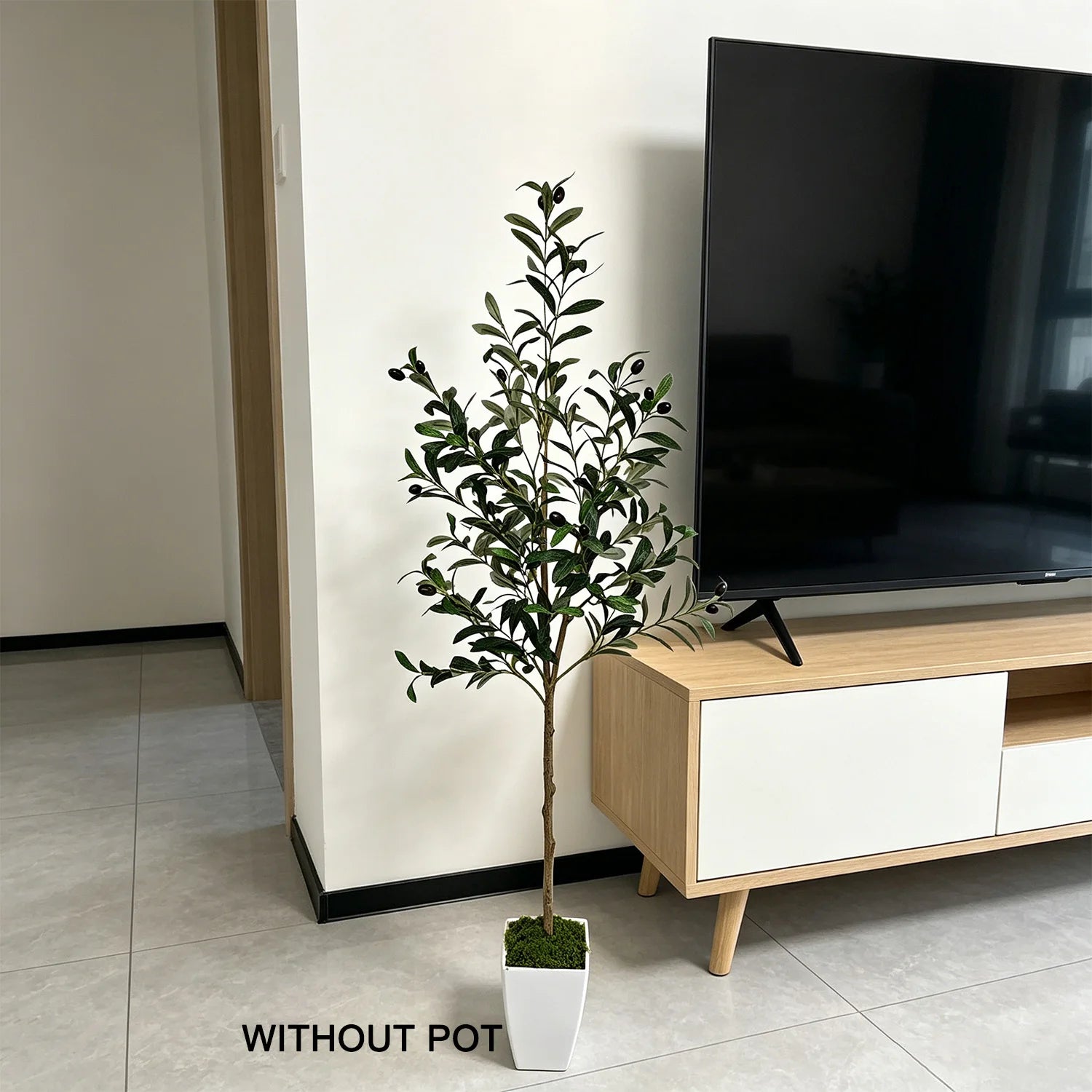 Faux Olive Tree Potted Realistic Indoor 4-6ft Artificial Plant