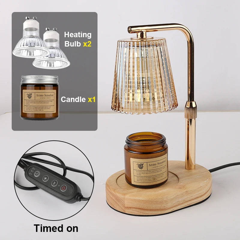 Candle Warmer Lamp with Timer and Dimmer - Cozy Bedroom Decor