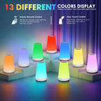 13-Color LED Night Light with Remote, Touch & USB Rechargeable
