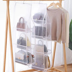 Hanging Handbag Organizer for Wardrobe Closet | Clear Storage Bag