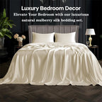 Mulberry Silk Duvet Cover Set 100% Natural Silk Bedding King Queen Single Double