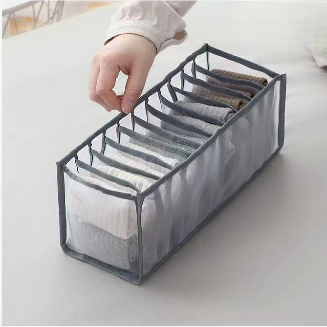 Underwear Drawer Organizer with Compartments for Bras, Socks & Underwear