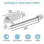 Adhesive Toilet Paper Holder Stainless Steel No Drill Waterproof