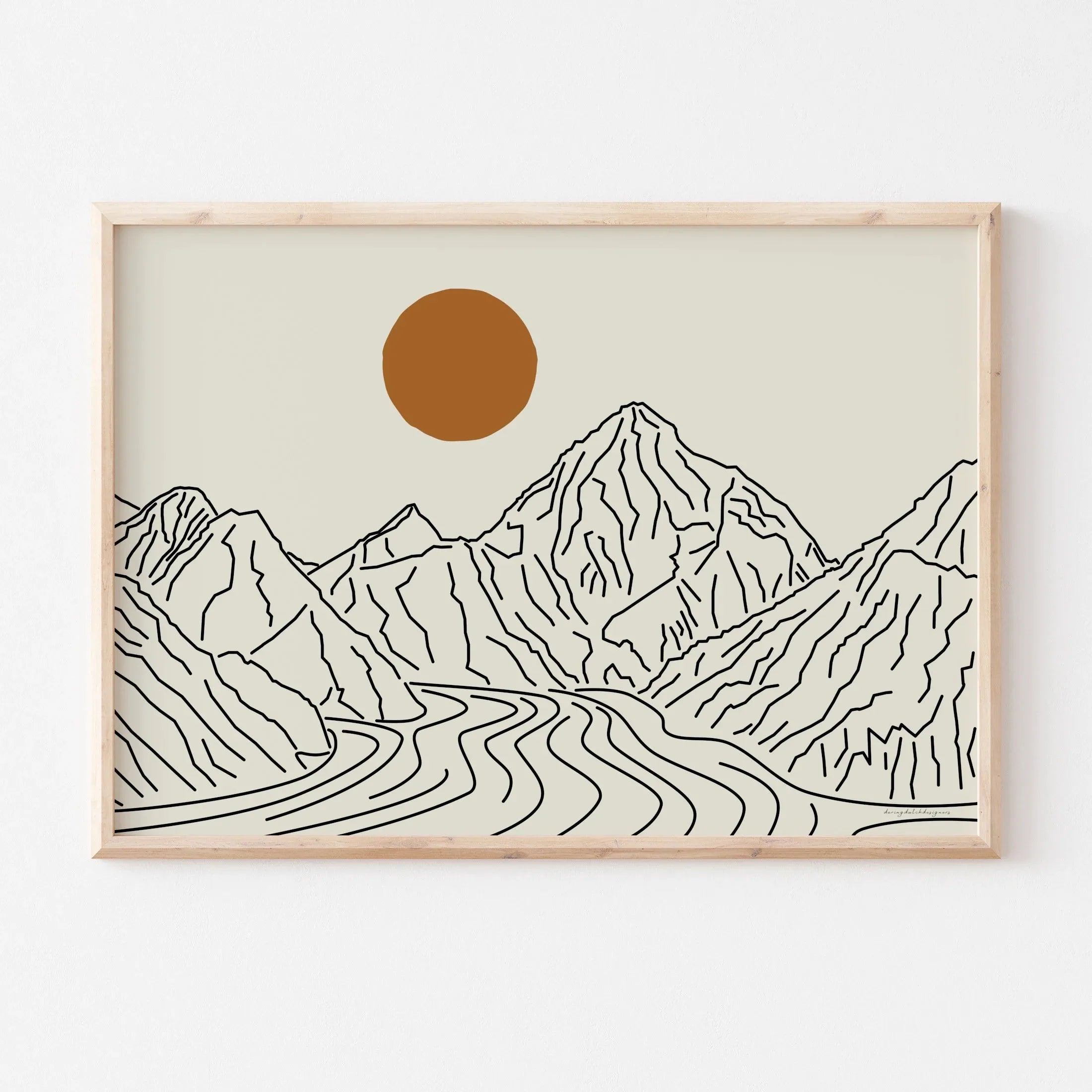 Japanese Alps Sunrise Canvas Wall Art Set of 3 – Abstract Landscape Prints