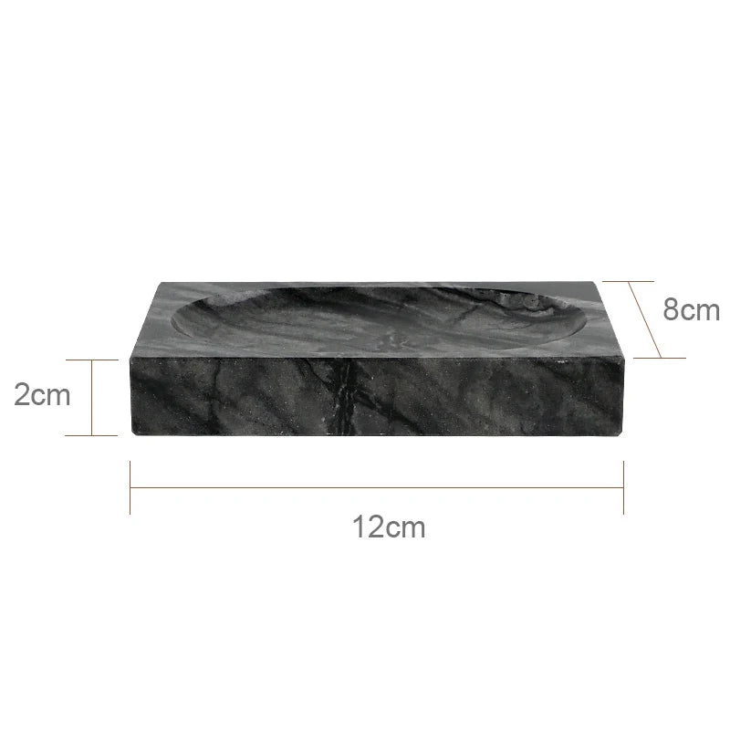 Black Marble Bathroom Accessories Set – Toothbrush Holder, Soap Dispenser & Dish Tray
