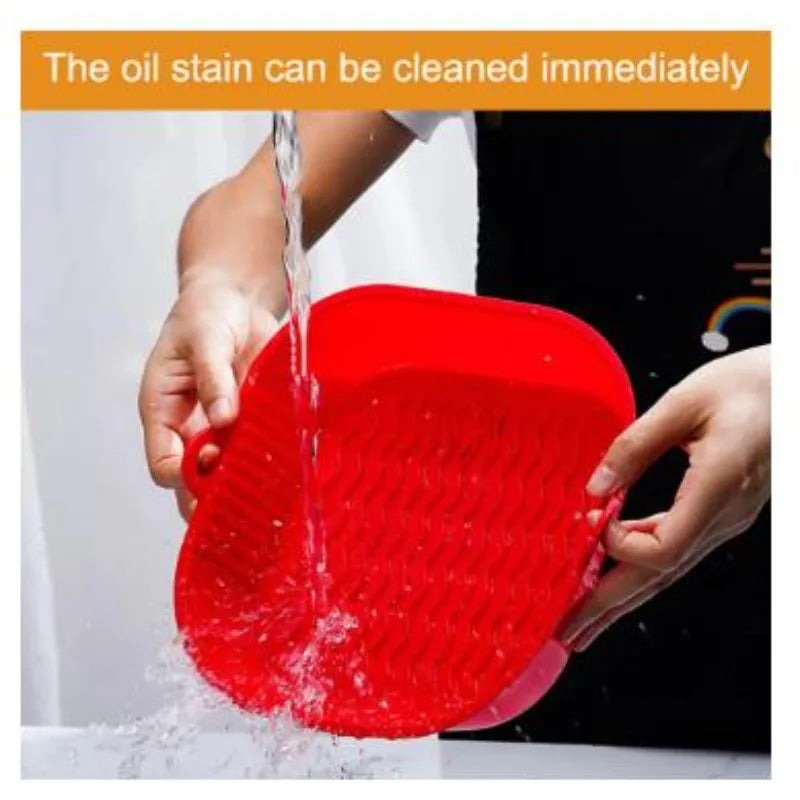 Reusable Silicone Air Fryer Liner – Non-Stick Basket & Baking Tray
