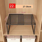 Stackable Expandable Closet Shelf Divider – Adjustable Steel Wardrobe Organizer