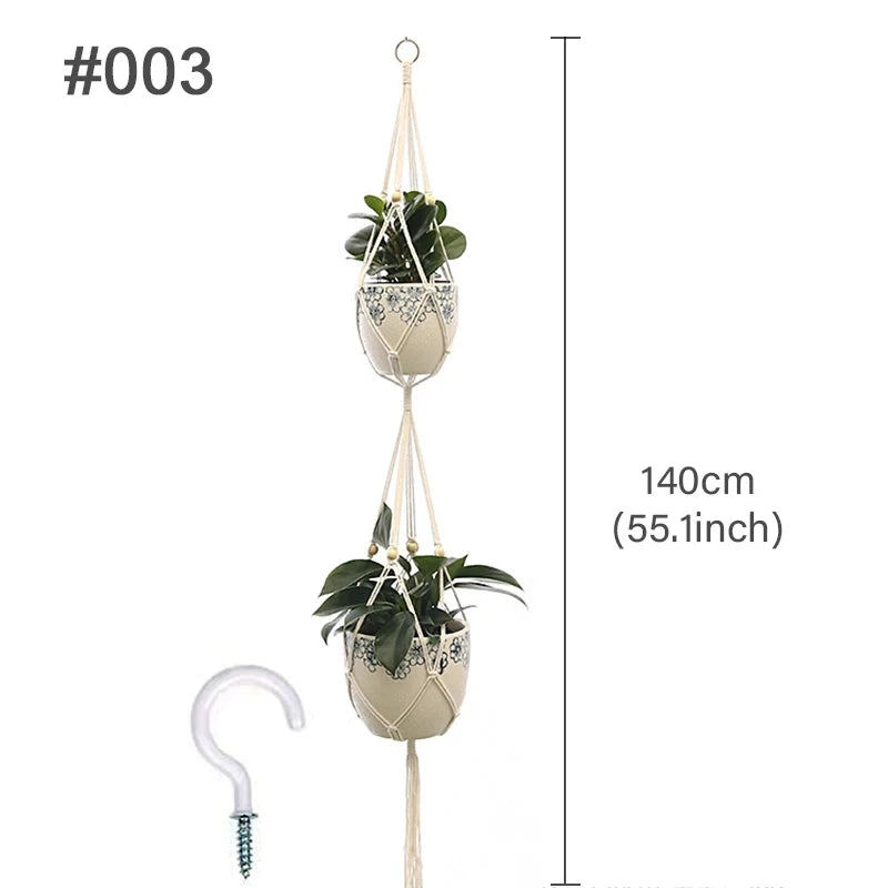 Handmade Macrame Plant Hanger Wall Hanging Basket Planter