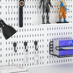 Modular Pegboard Wall Organizer Kit with No-Drill Installation