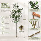 Faux Olive Tree Potted Realistic Indoor 4-6ft Artificial Plant