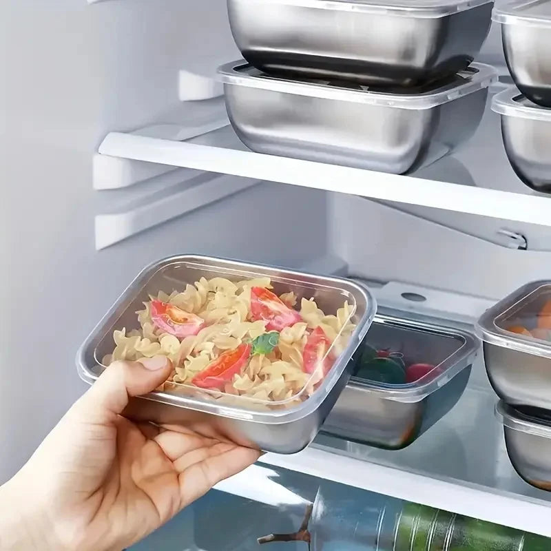 Stainless Steel Meal Prep Containers – 5-Piece Stackable Set
