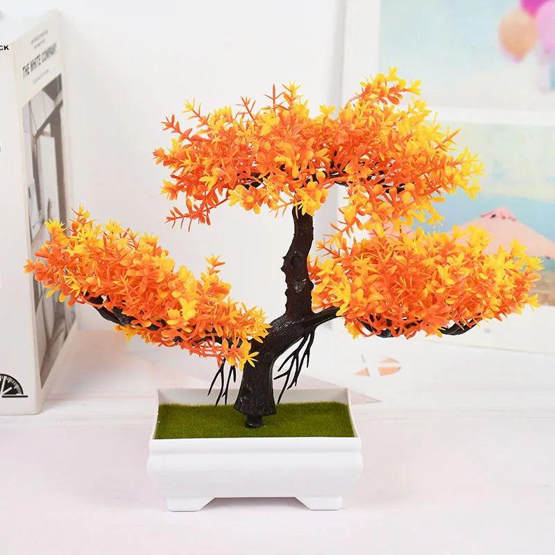Artificial Bonsai Small Tree in Pot | Faux Desktop Plant Decor