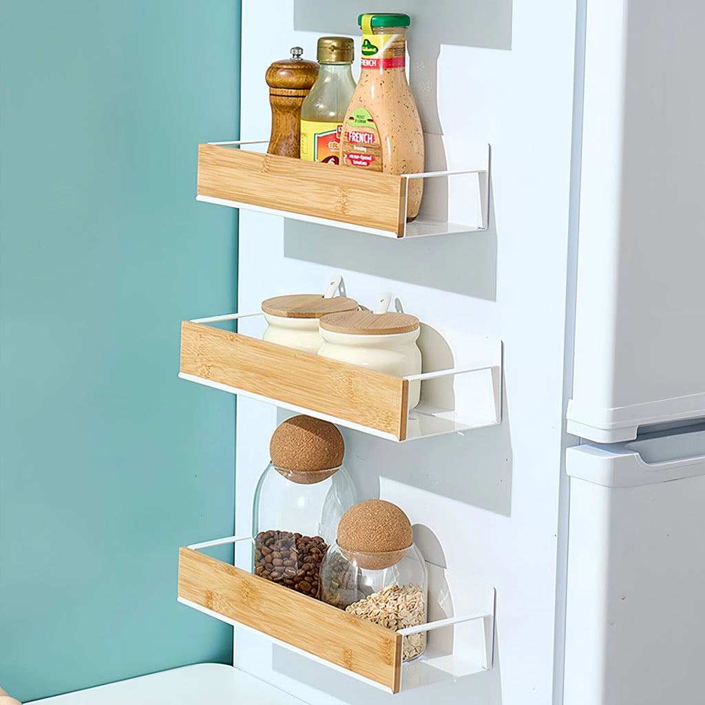 Magnetic Fridge Side Spice Rack – Black Iron Wall Mount
