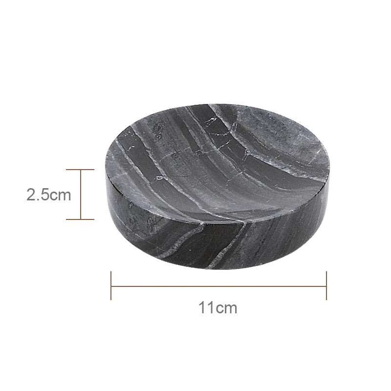 Black Marble Bathroom Accessories Set – Toothbrush Holder, Soap Dispenser & Dish Tray