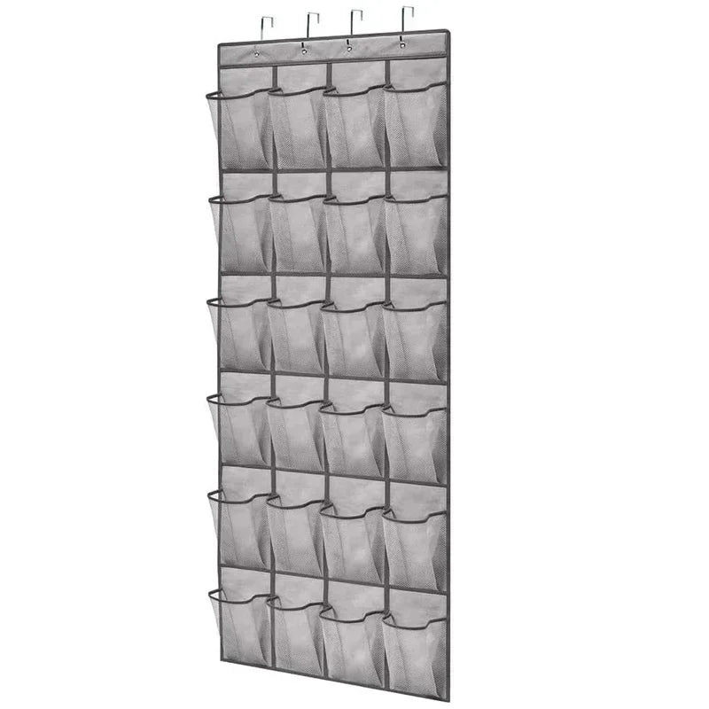 Over Door Shoe Rack Organizer with Large Mesh Pockets - 12 to 40 Pockets