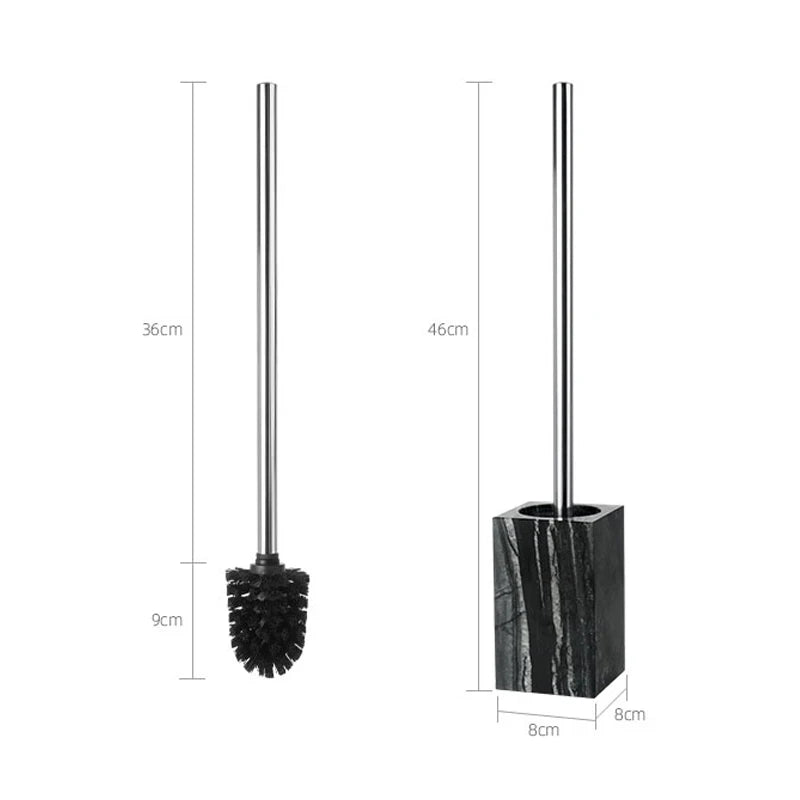 Black Marble Bathroom Accessories Set – Toothbrush Holder, Soap Dispenser & Dish Tray