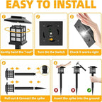 Solar Pathway Lights Outdoor Waterproof Walkway Set (2/4/6/8 Pack)