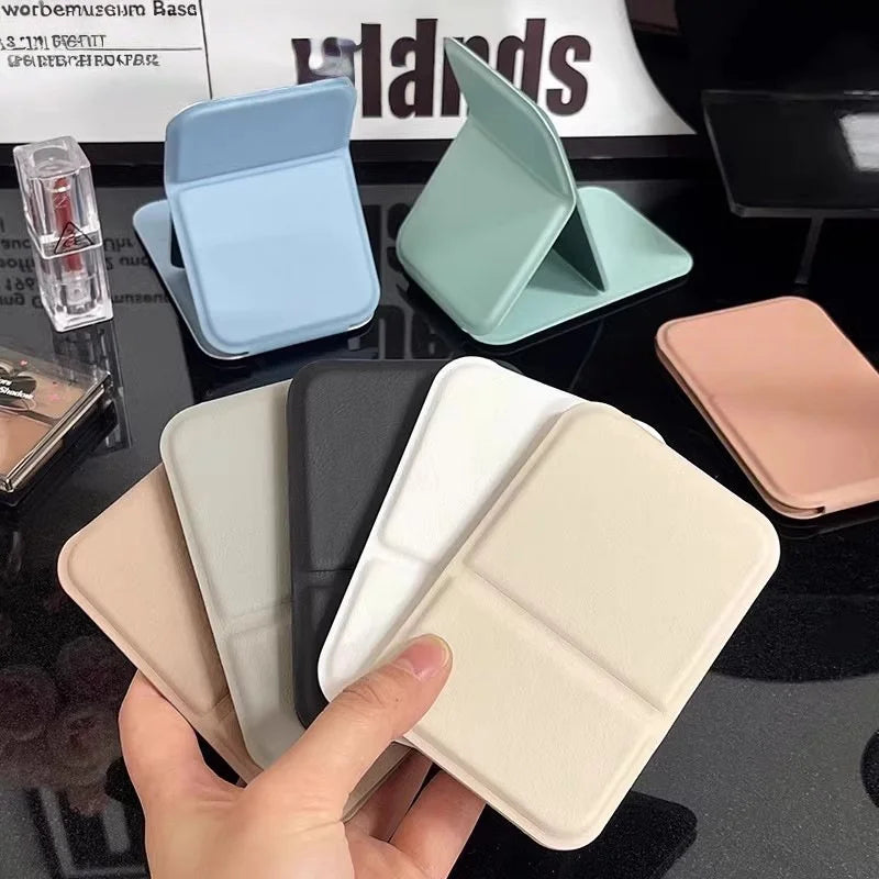 Makeup Mirror Portable Folding Compact Desktop Stand Mini Travel Mirror HD