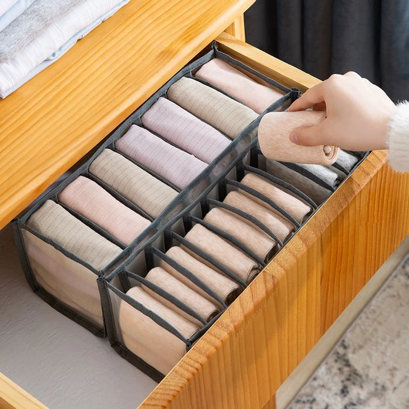 Foldable Drawer Organizer Boxes for Underwear, Bras & Socks