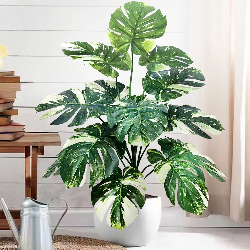 Artificial Monstera Plant Fake Palm Tree Indoor Floor Decor