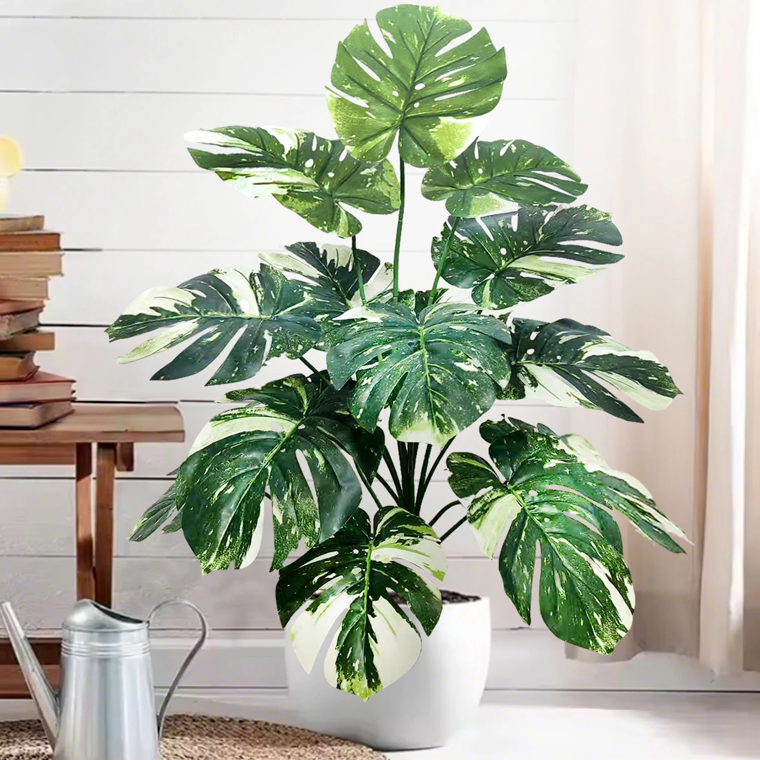 Artificial Monstera Plant Fake Palm Tree Indoor Floor Decor