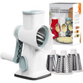 3-in-1 Rotary Cheese Grater with Interchangeable Stainless Steel Drums